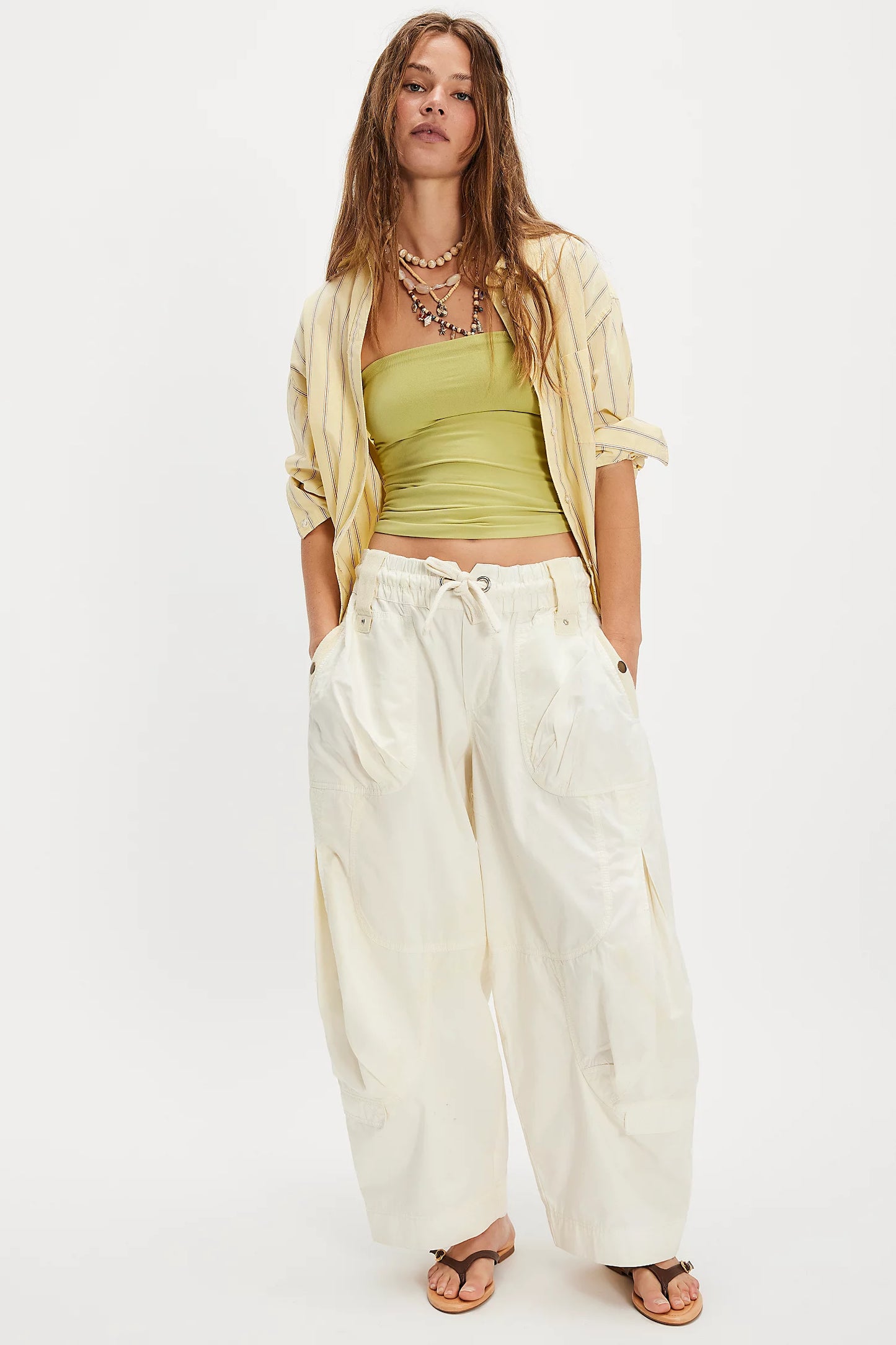 Free People Onset Parachute Pant in Tofu