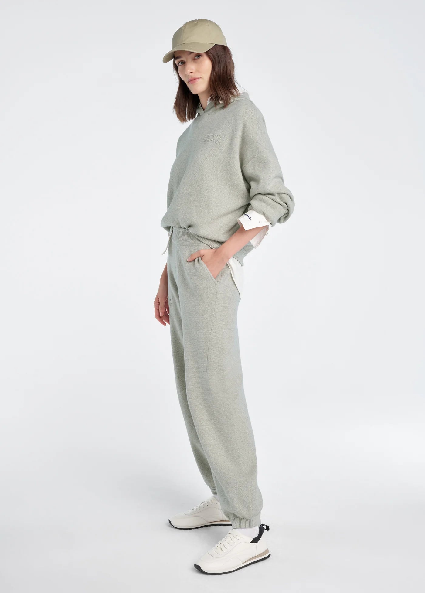 Favorite Daughter The Fatigue Sisters Hoodie in Heather Grey