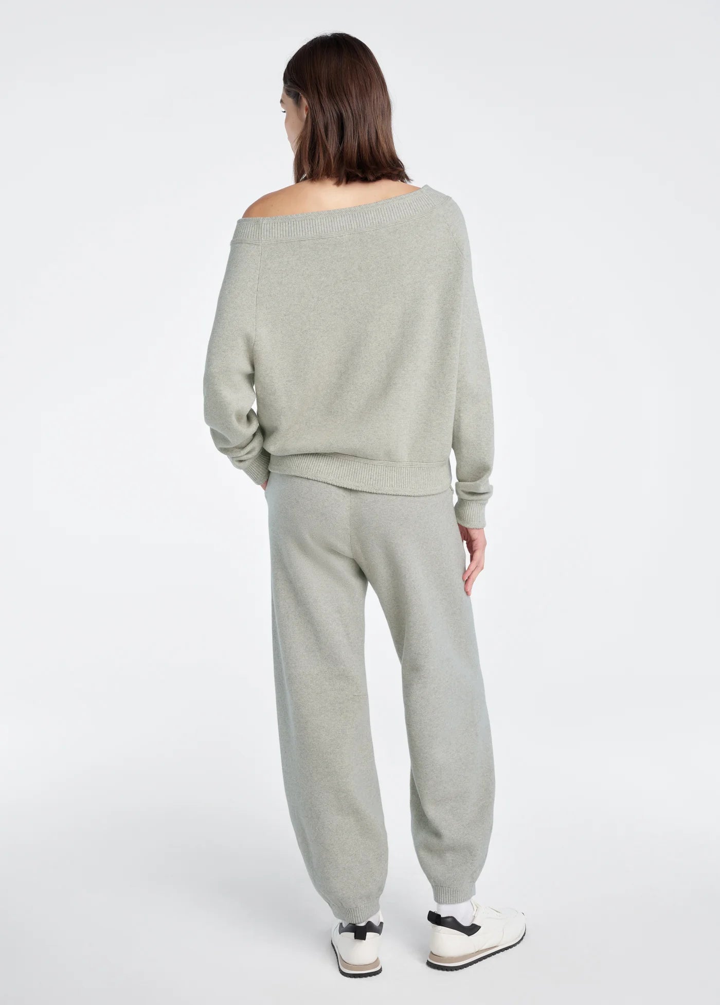 Favorite Daughter Fatigue Sisters Off Shoulder Top in Heather Grey