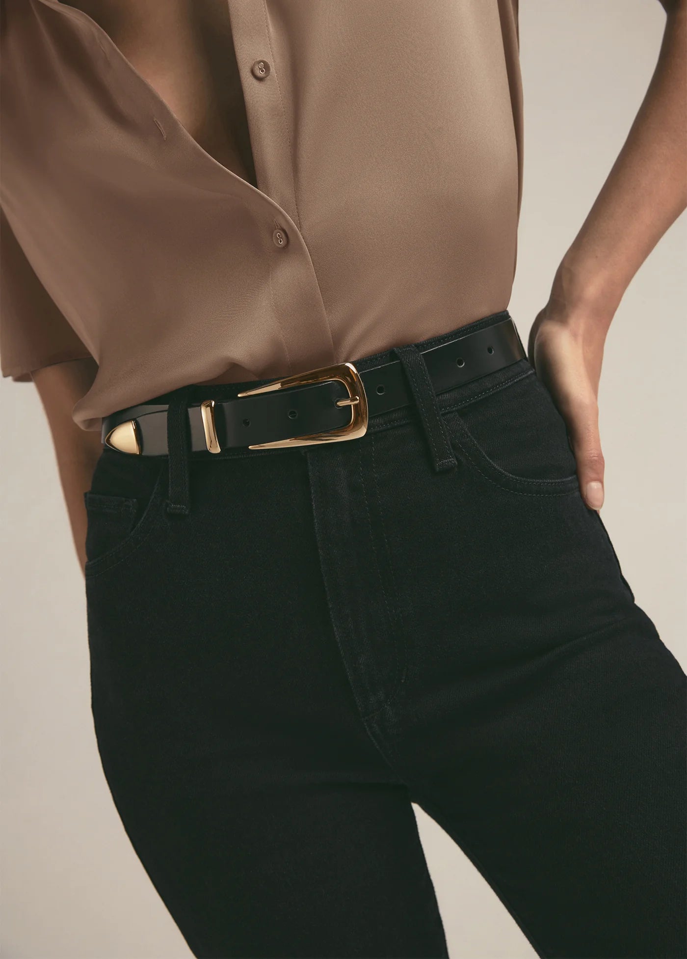 Favorite Daughter The Statement Belt Black Gold