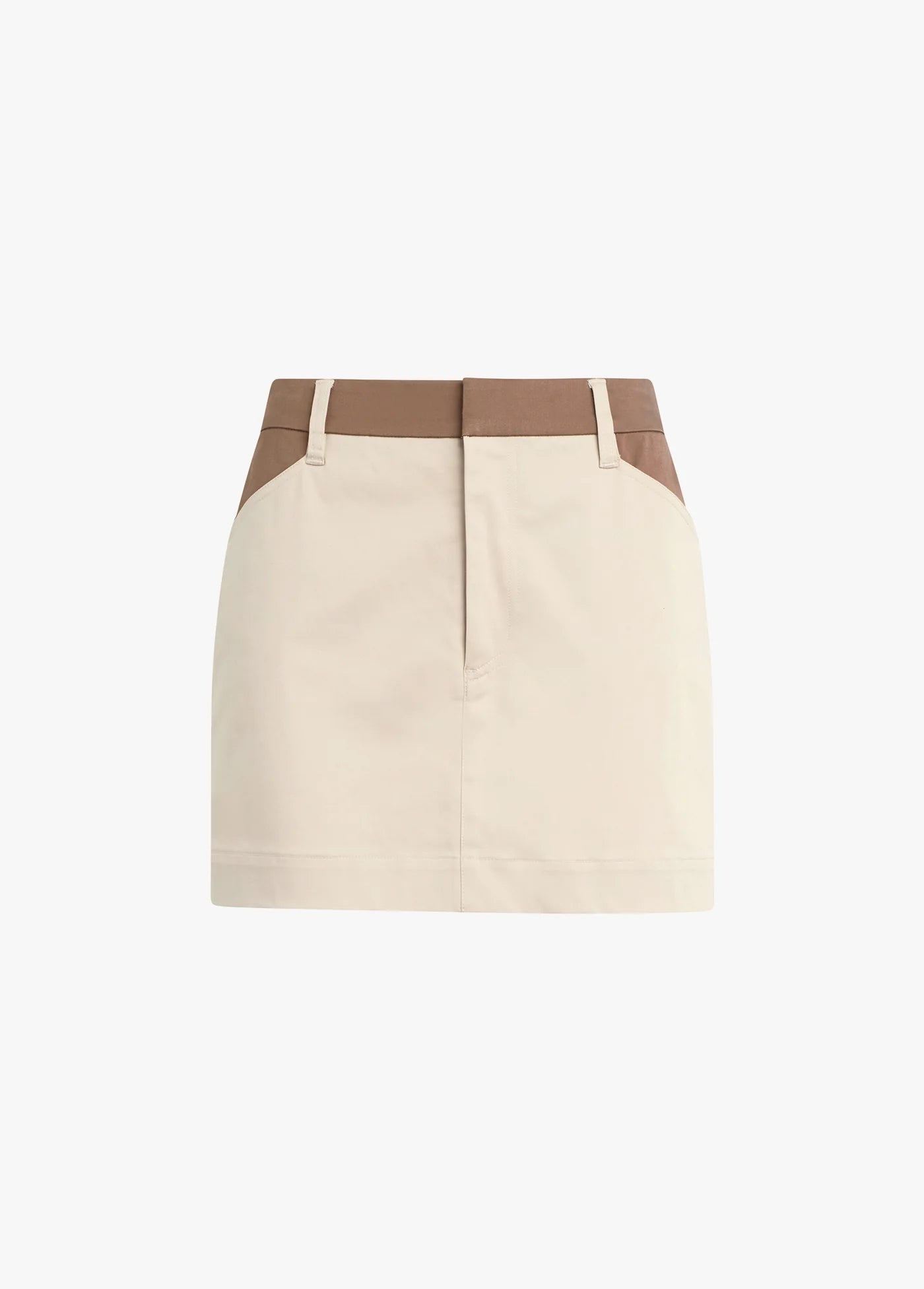 Favorite Daughter The Monica Skirt in Beige Khaki