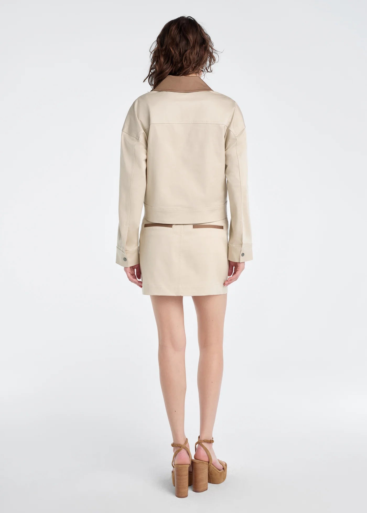 Favorite Daughter The Monica Jacket in Beige Khaki