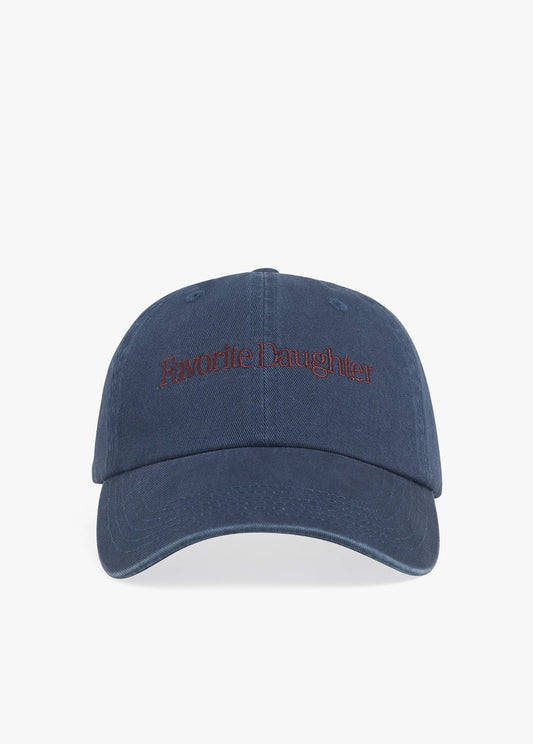 Favorite Daughter Logo Baseball Hat in Navy Burgundy