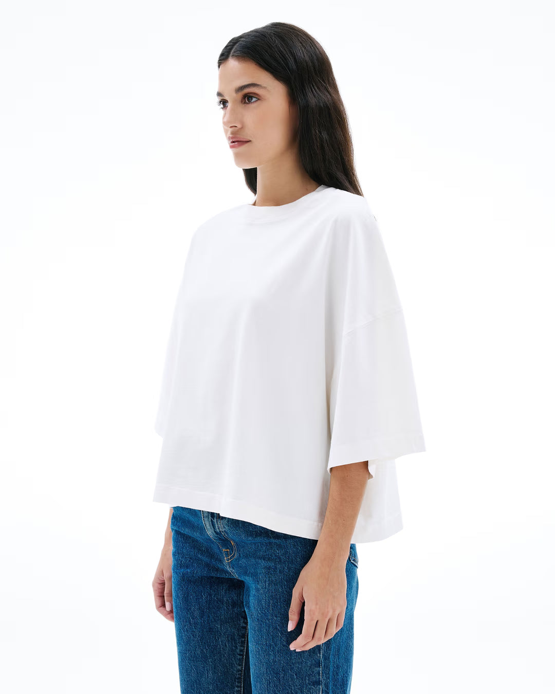 SLVRLAKE Box Tee in Natural White