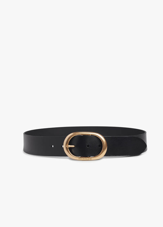 Favorite Daughter The Jean Belt in Black Antique Brass