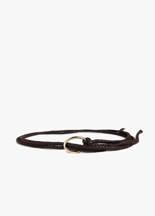 Favorite Daughter Woven Knot Belt in Brown/Polished