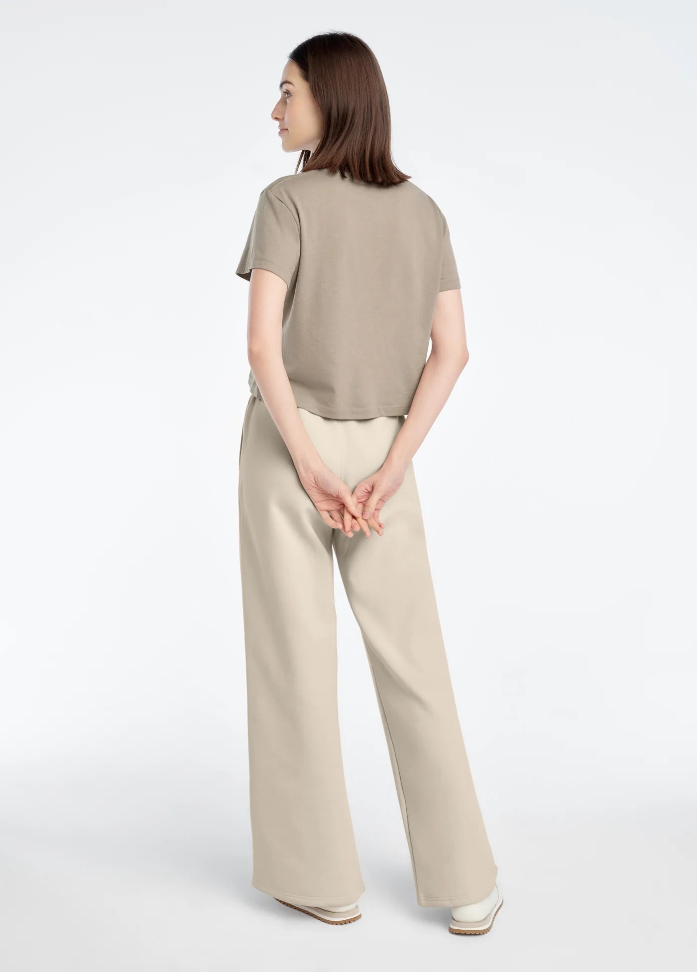 Favorite Daughter Embroidered Wide Leg in Soft Taupe