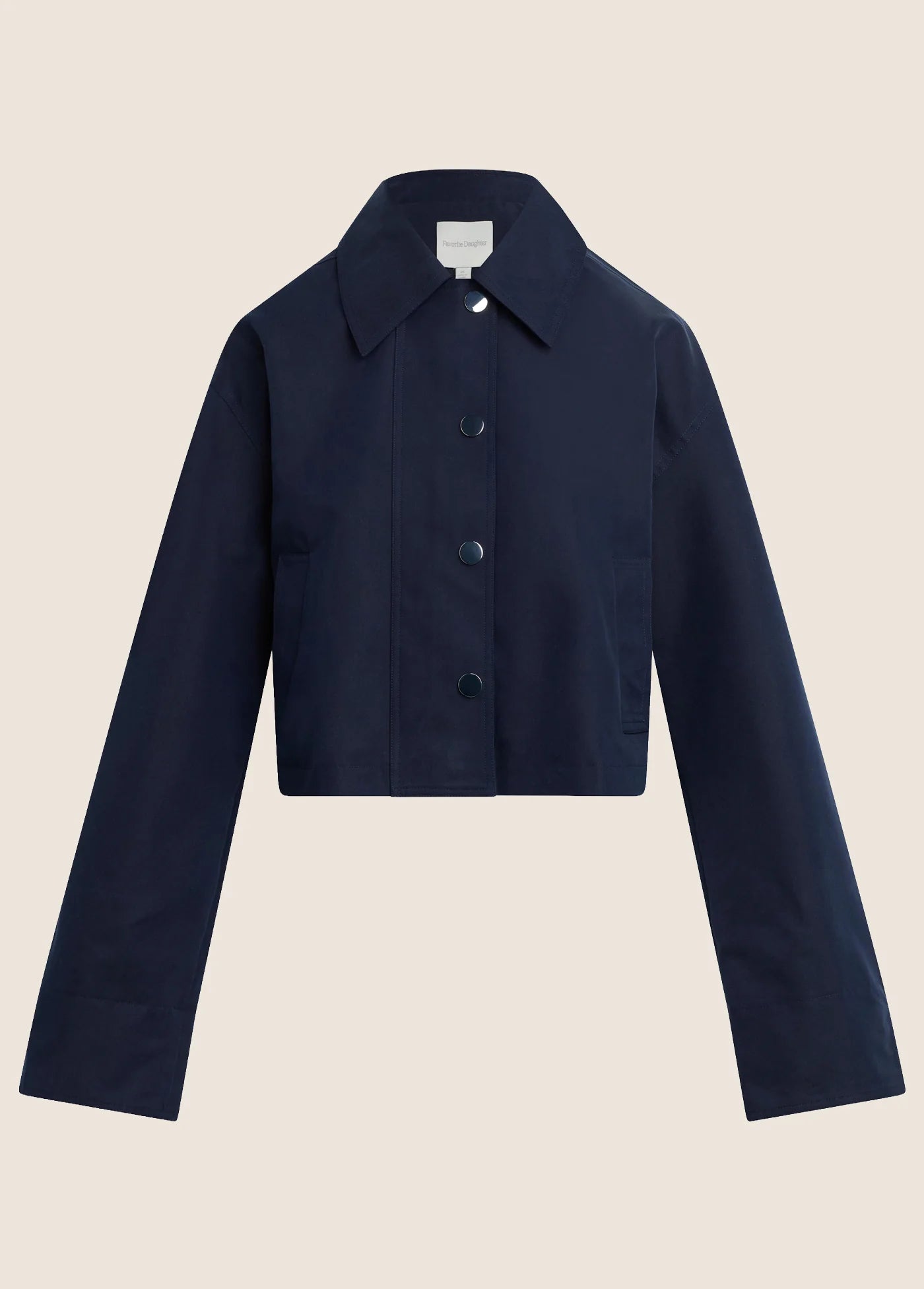 Favorite Daughter Rue Cropped Trench in Navy