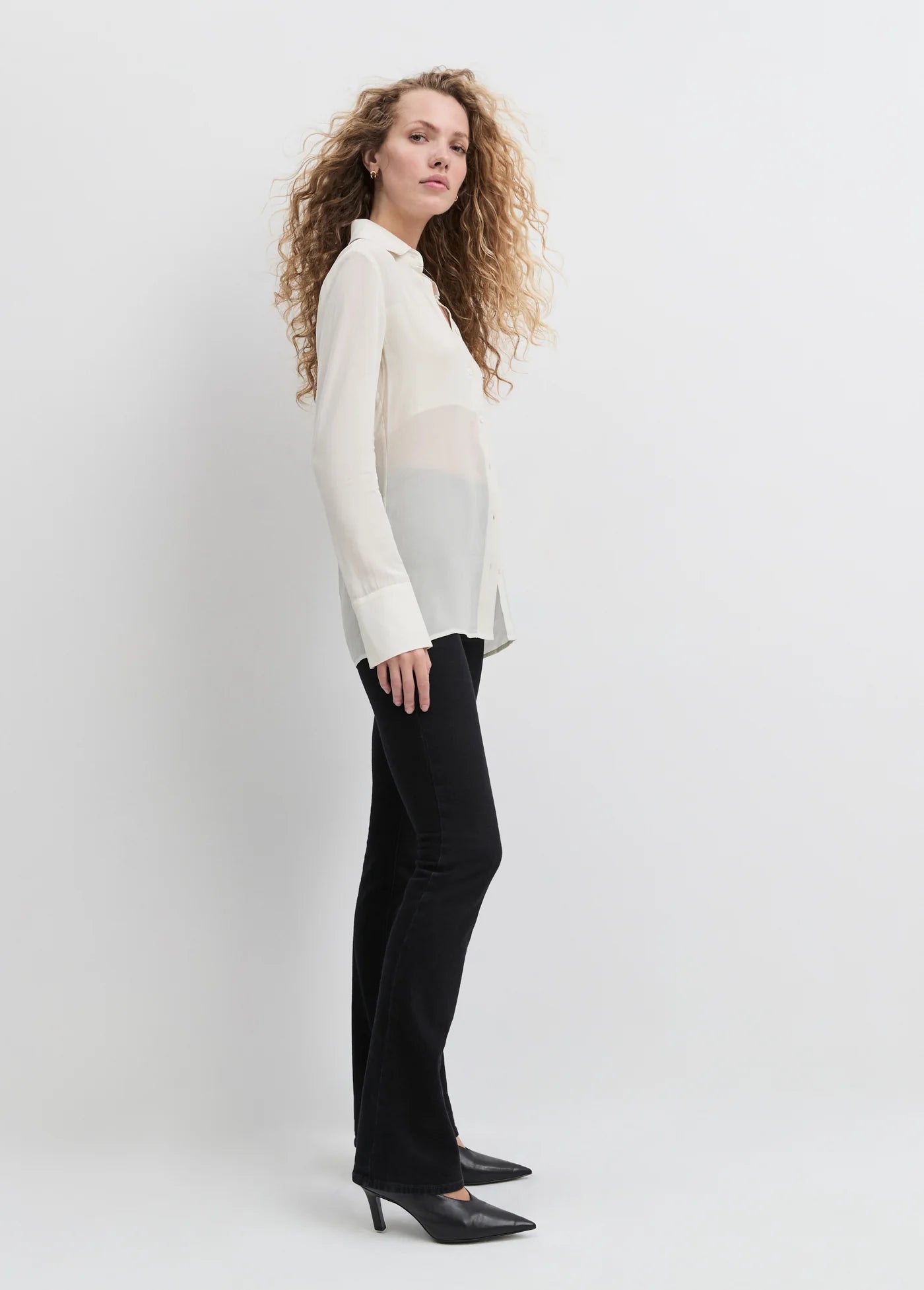 Favorite Daughter  Sheer Sophisticated Ivory Top