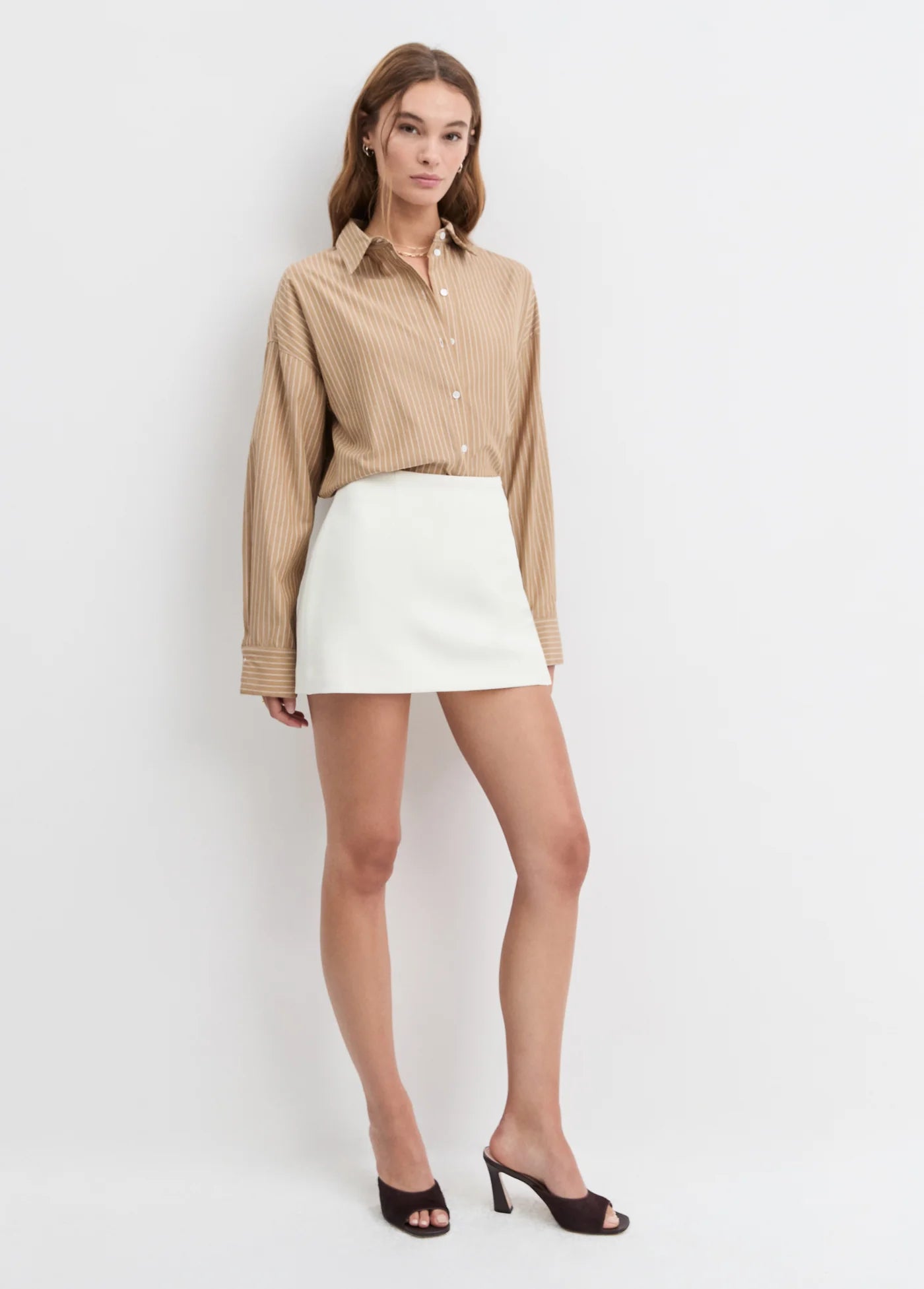 Favorite Daughter Ex Boyfriend Shirt in Oatmeal Stripe