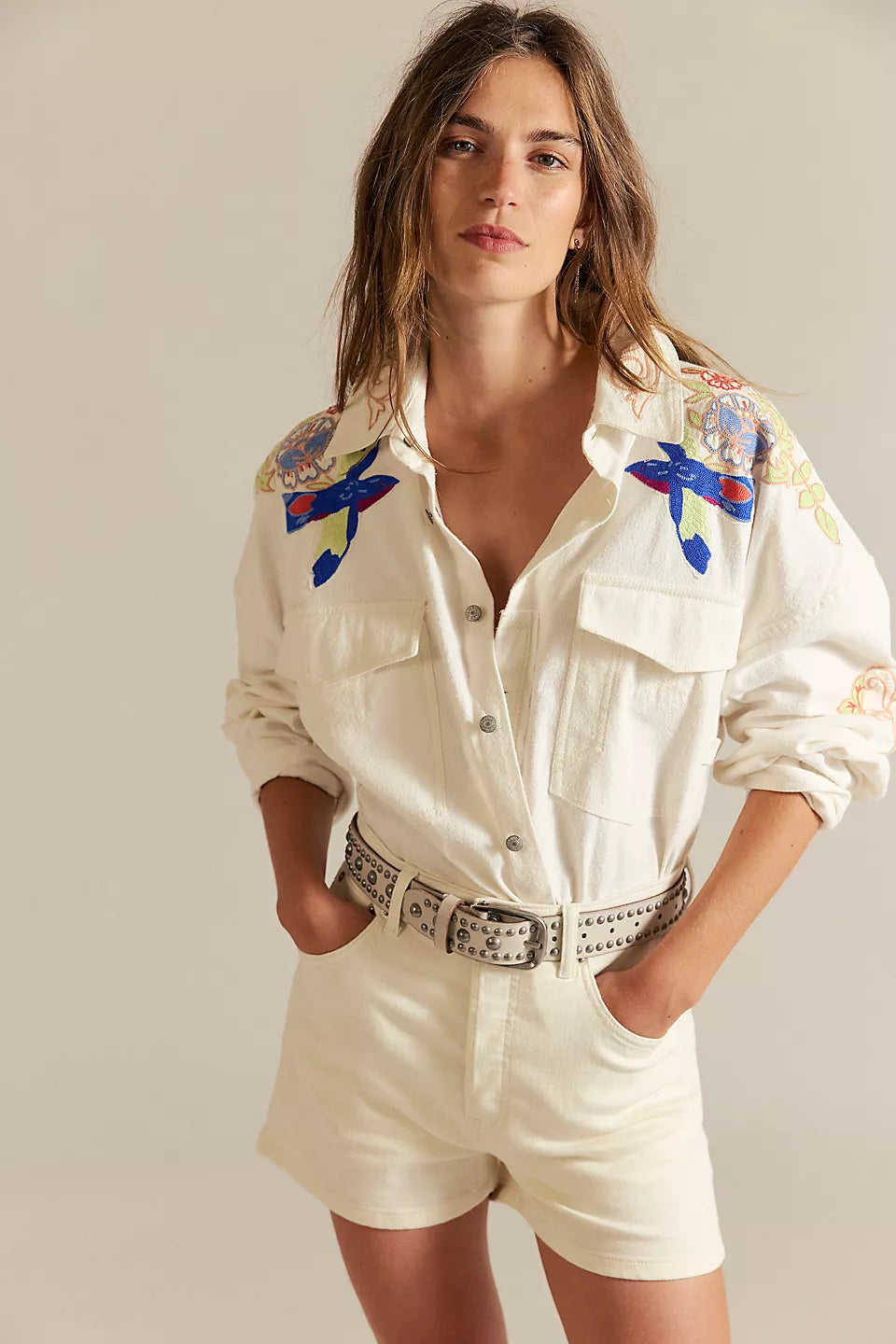 Free People Take Flight Emblem Shirt