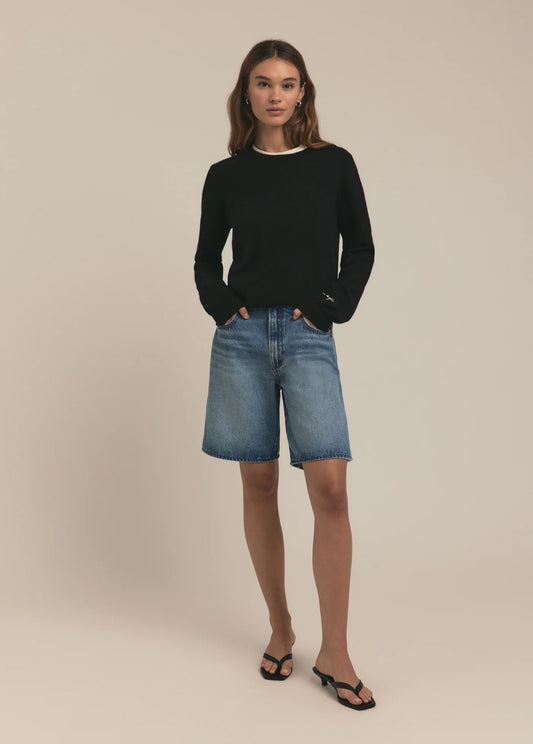 Favorite Daughter The Favorite Cashmere Crew Black