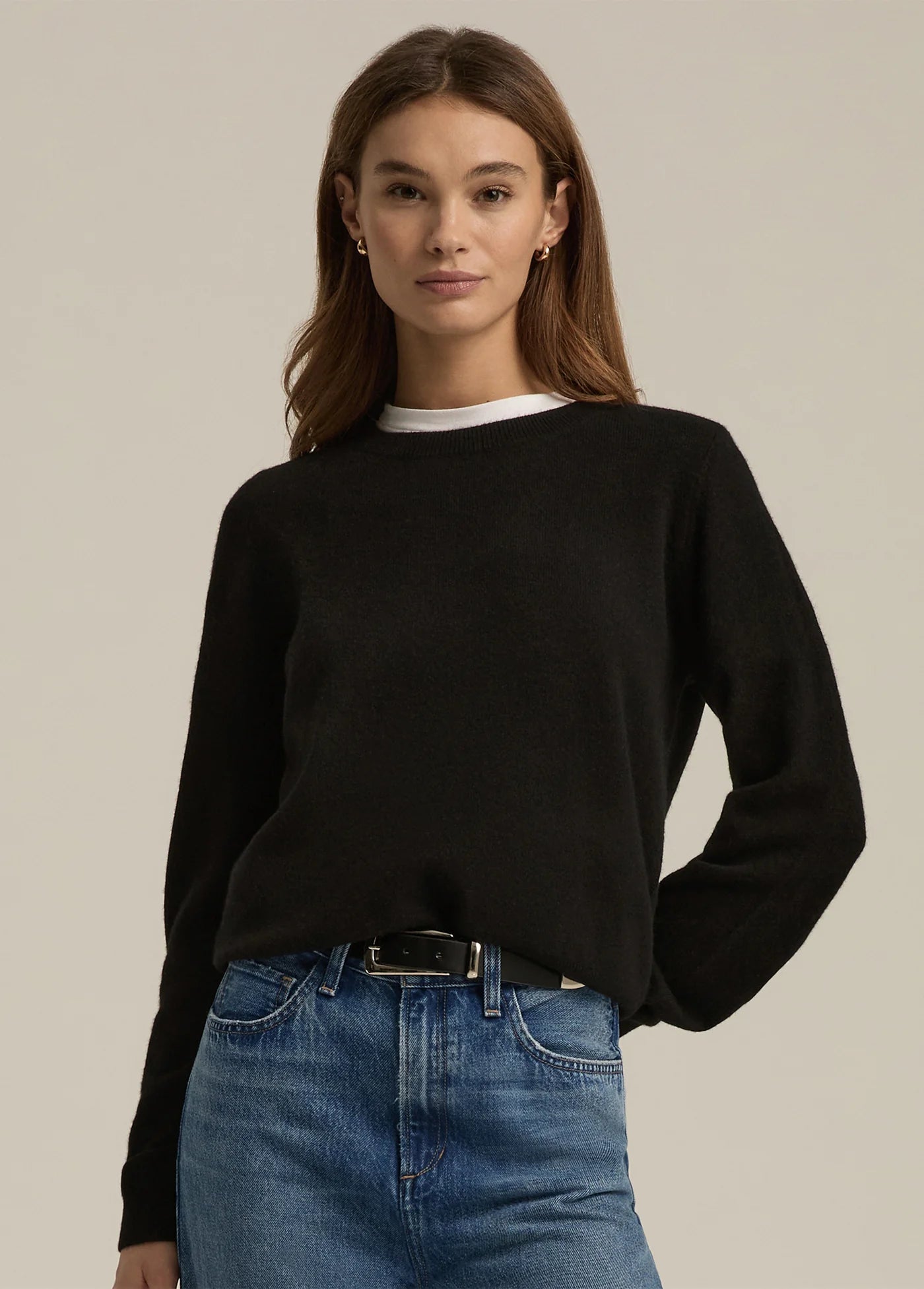 Favorite Daughter The Favorite Cashmere Crew Black