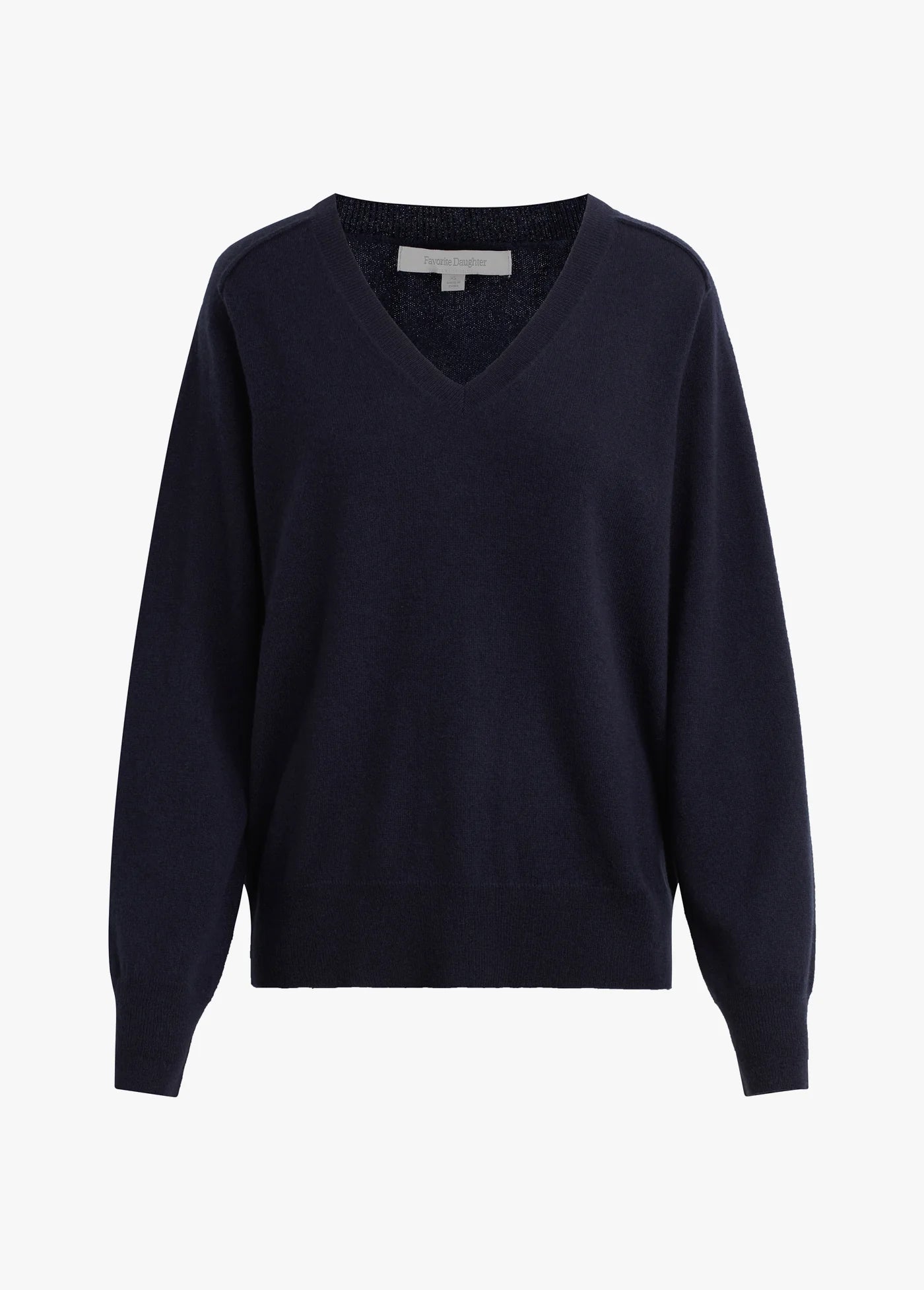 Favorite Daughter Cashmere Crew in Navy