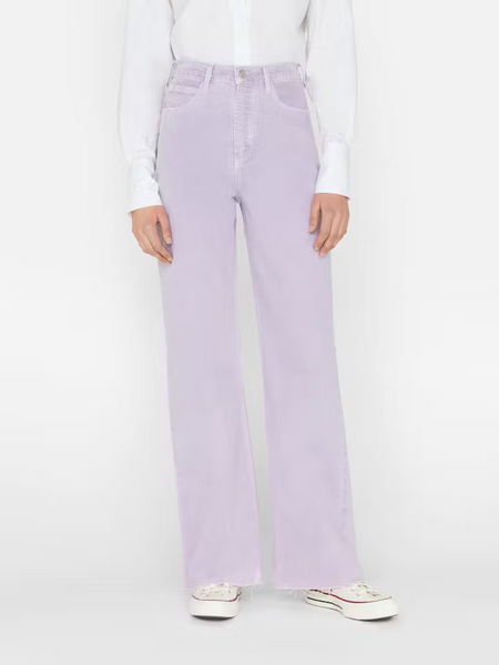 Frame Le High N Tight Wide Leg in Washed Lilac