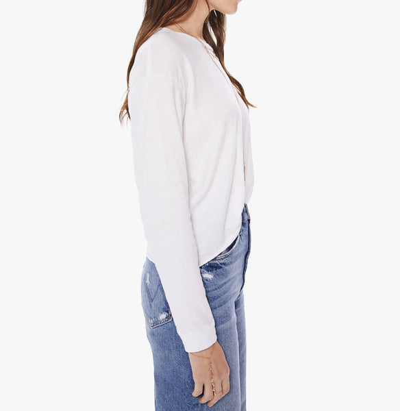 Mother L/S slouchy Bright White